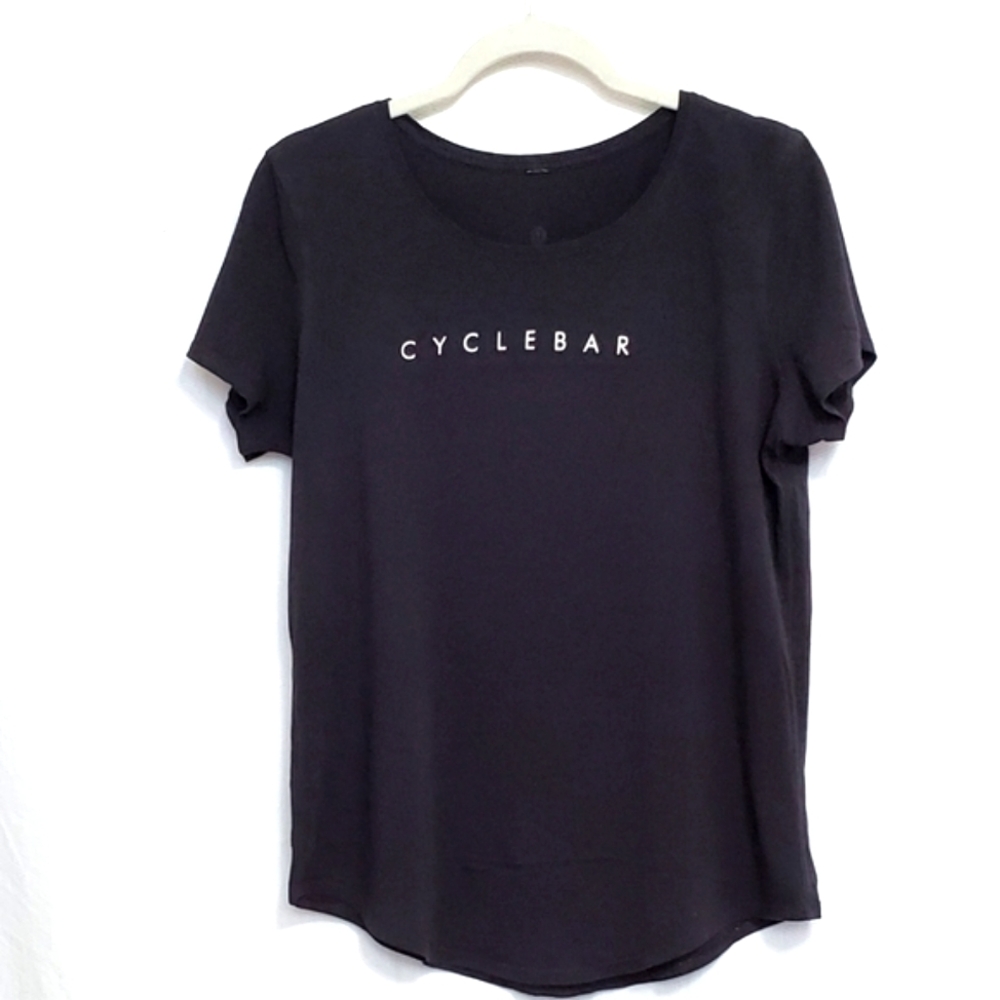 Lululemon x Cyclebar Black Short Sleeve Tee Shirt Womens 10 - Picture 1 of 5